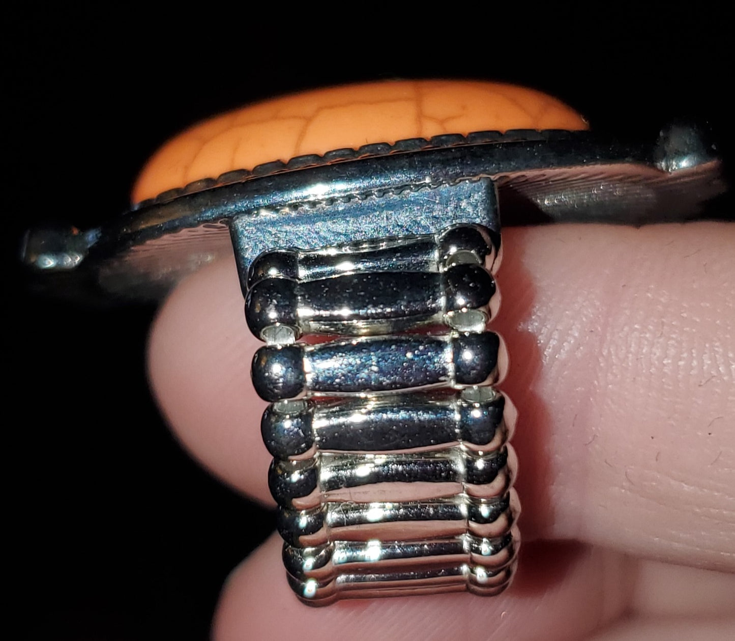 Orange crackle ring
