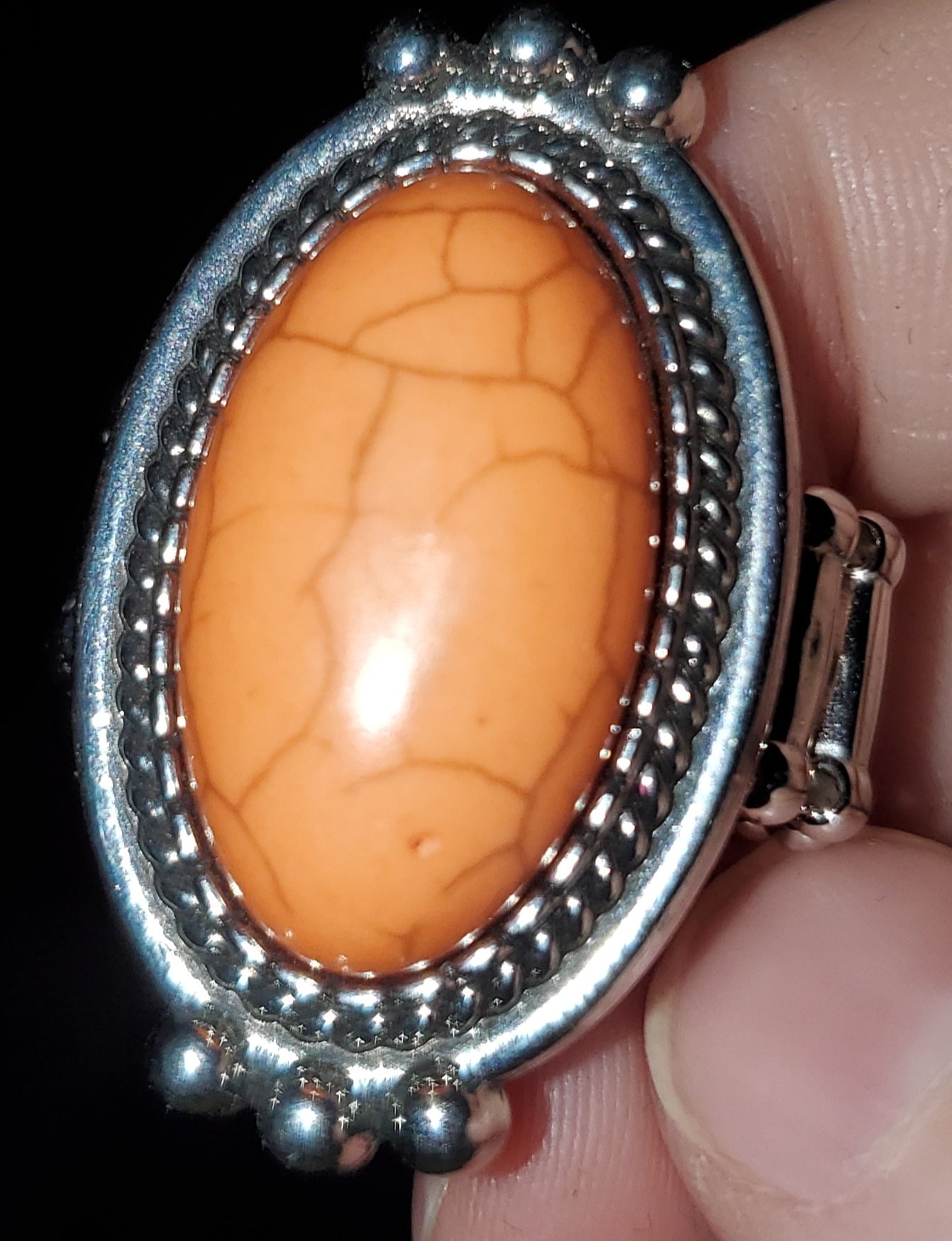 Orange  crackle ring