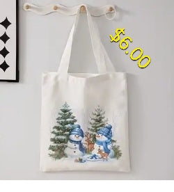 Cute Christmas 🎄  tree bag white